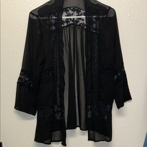 Eyeshadow Black Sheer Lace Top